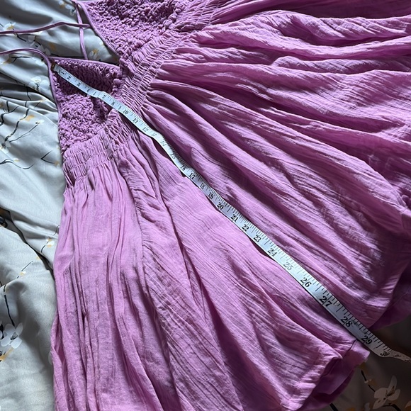 Free people forever favorite mini dress halter smocked bareback cross strappy - Picture 11 of 17